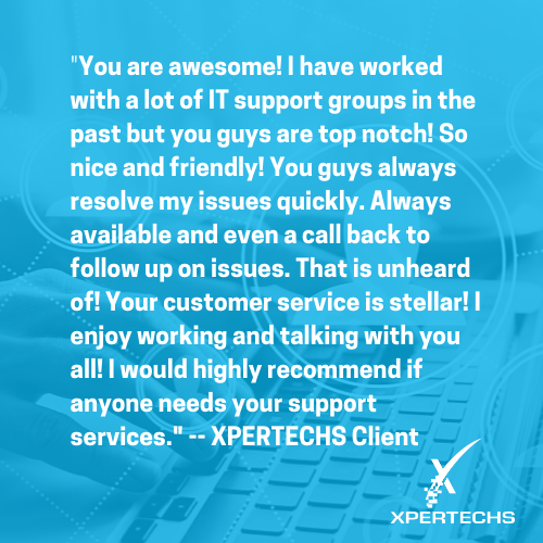 Positive feedback about IT support